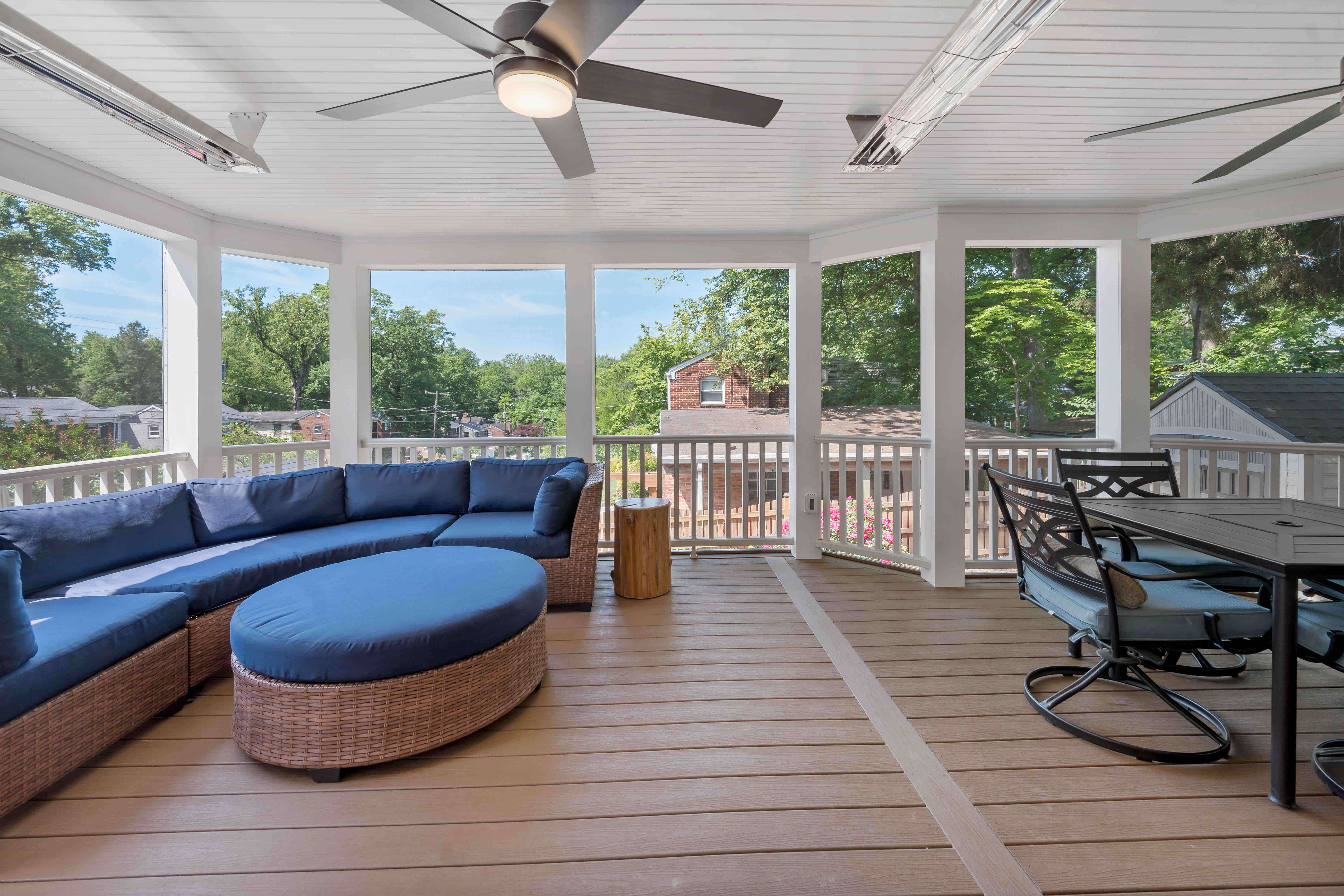 Beautiful Screened Porch Gives Arlington Homeowners Space for Entertaining and Relaxation